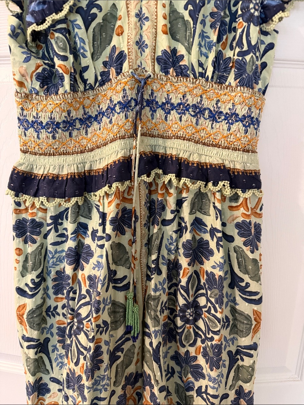 FARM Rio Ocean Tapestry Green Maxi Dress - Picture 6 of 8
